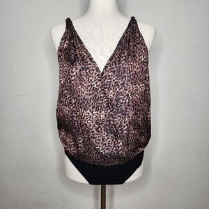 PAIGE Nadynne Animal‎ Print Tank Bodysuit Size Small